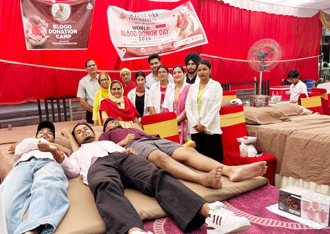 Chandigarh: विश्वास फाउंडेशन द्वारा आयोजित विश्व रक्तदाता दिवस के उपलक्ष्य पर ट्राईसिटी में हुआ 164 यूनिट्स रक्त एकत्र